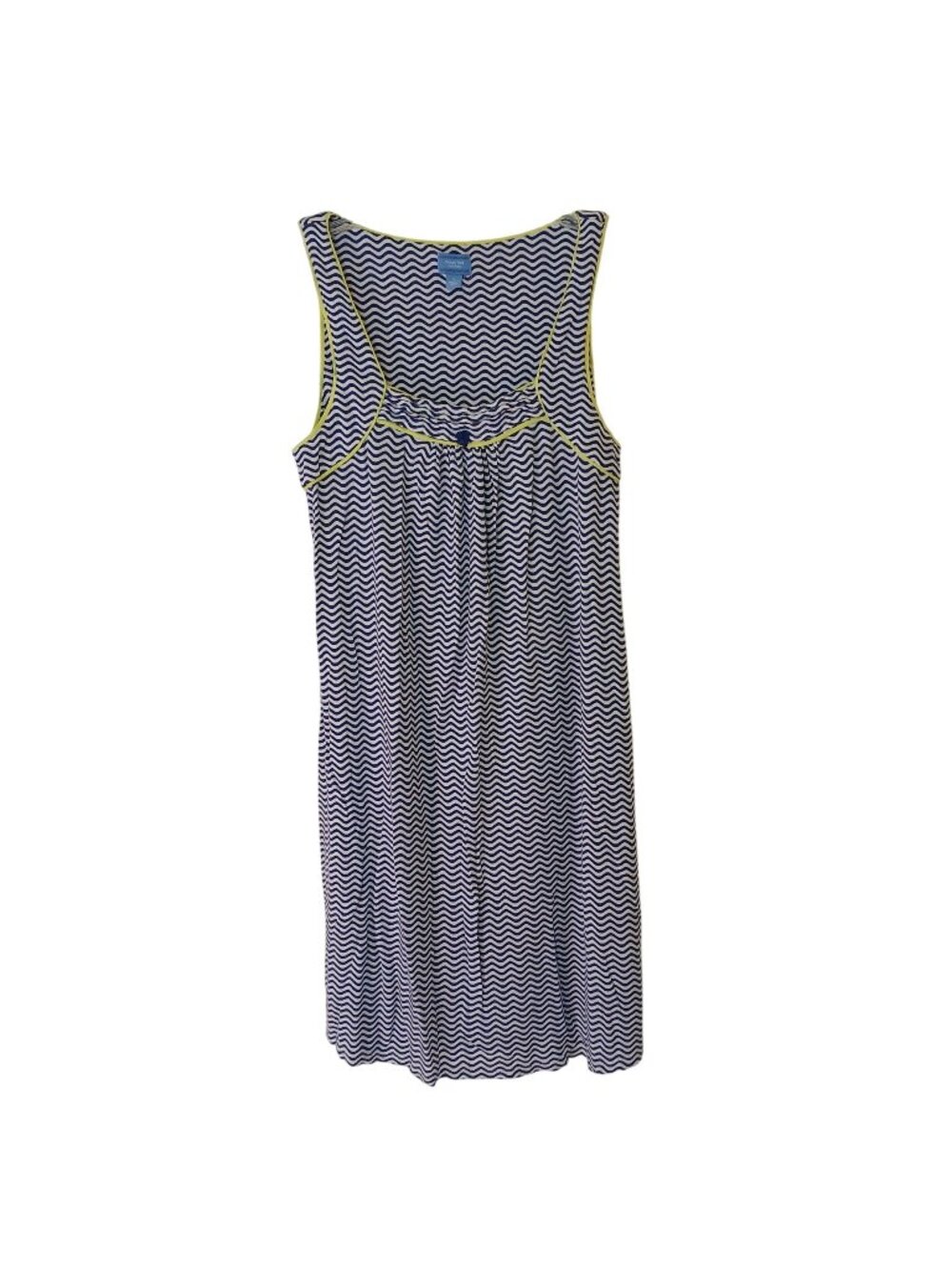 Simply Vera Vera Wang Sz S Blue White Wave Stripe Sleeveless Nightgown Dress D30